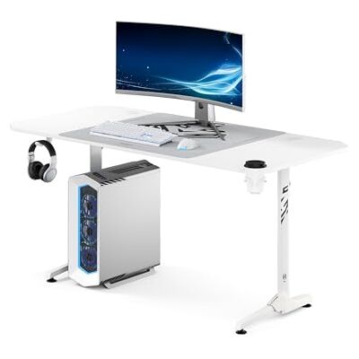 Diablo Bureau Gaming grand bureau gamer stable table ordinateur PC avec gestion des câbles tapis support casque porte gobelet bureau informatique ergonomique robuste setup 160 cm x 75 cm x 75 cm Diablo Bureau Gaming grand bureau gamer stable table ordinateur PC avec gestion des câbles tapis support casque porte gobelet bureau informatique ergonomique robuste setup 160 cm x 75 cm x 75 cm