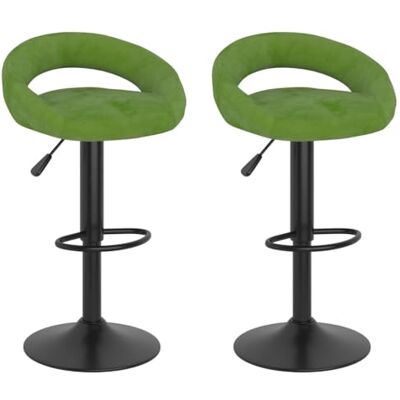vidaXL Lot de 2 Tabourets de Bar, Chaise de Pub, Siège de Bistrot, Meuble de Salle à Manger Cuisine Salon Maison Intérieur, Vert Clair Velours vidaXL Lot de 2 Tabourets de Bar, Chaise de Pub, Siège de Bistrot, Meuble de Salle à Manger Cuisine Salon Maison Intérieur, Vert Clair Velours