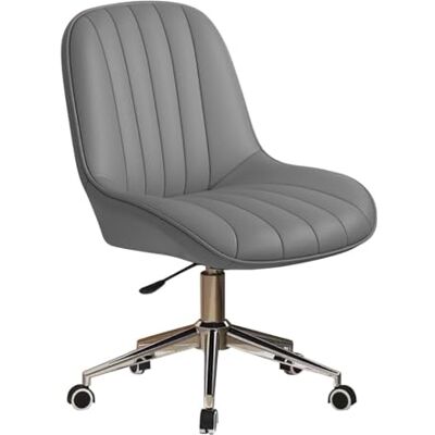 YCKEGEW Chaises de salle de conférence en cuir à dossier moyen, chaise de bureau moderne for salles d'étude, chaise d'ordinateur à domicile for le travail, hauteur réglable(Dark grey) YCKEGEW Chaises de salle de conférence en cuir à dossier moyen, chaise de bureau moderne for salles d'étude, chaise d'ordinateur à domicile for le travail, hauteur réglable(Dark grey)