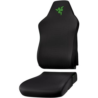Razer Gaming Chair Sleeves Conçu pour le Iskur V2 X Robuste et entièrement lavable Protection contre la saleté et les taches (housses en 2 parties pour le dossier & l'assise) Noir Razer Gaming Chair Sleeves Conçu pour le Iskur V2 X Robuste et entièrement lavable Protection contre la saleté et les taches (housses en 2 parties pour le dossier & l'assise) Noir
