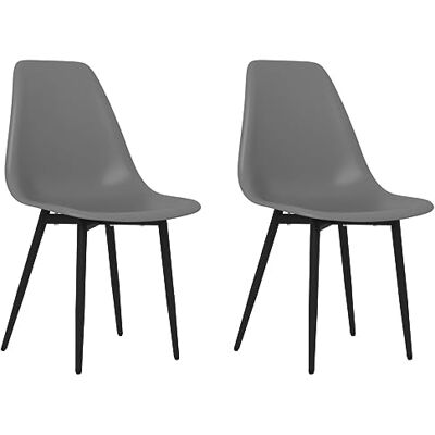 vidaXL 2x Chaises de Salle à Manger Sièges de Cuisine Chaises à Dîner Chaises de Repas Meubles de Cuisine Maison Intérieur Gris PP vidaXL 2x Chaises de Salle à Manger Sièges de Cuisine Chaises à Dîner Chaises de Repas Meubles de Cuisine Maison Intérieur Gris PP