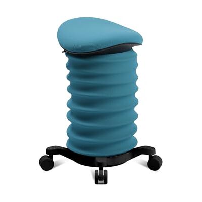 Topstar Sitness 4D Tabouret dynamique à roulettes certifié EGR Noir pétrole Tabouret de bureau ergonomique Hauteur réglable Renforce le dos Soulage les disques intervertébraux Topstar Sitness 4D Tabouret dynamique à roulettes certifié EGR Noir pétrole Tabouret de bureau ergonomique Hauteur réglable Renforce le dos Soulage les disques intervertébraux