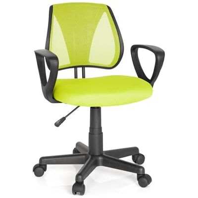 hjh OFFICE 725108 Chaise de Bureau pivotante pour Enfant KIDDY CD Dossier réglable en Hauteur, Tissu Maille Vert hjh OFFICE 725108 Chaise de Bureau pivotante pour Enfant KIDDY CD Dossier réglable en Hauteur, Tissu Maille Vert