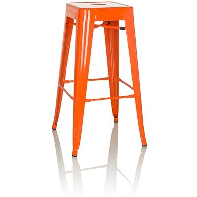 hjh OFFICE Tabouret de Bar VANTAGGIO High Métal Orange, Tabouret Industriel Haut, empilable, 645080 hjh OFFICE Tabouret de Bar VANTAGGIO High Métal Orange, Tabouret Industriel Haut, empilable, 645080