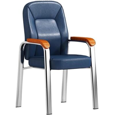 ZJYIGOWL Chaise D'accueil Avec Accoudoirs En Bois Chaises De Salle De Conférence Rembourrées Avec Soutien Lombaire Chaise De Bureau À Structure Métallique Sans Roulettes(Blue) ZJYIGOWL Chaise D'accueil Avec Accoudoirs En Bois Chaises De Salle De Conférence Rembourrées Avec Soutien Lombaire Chaise De Bureau À Structure Métallique Sans Roulettes(Blue)