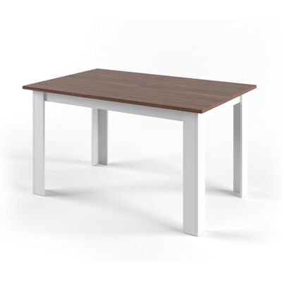 Vicco Table de salle à manger "Karlos", Noyer, 140x90cm, pour une utilisation comme table à manger fixe dans le salon ou la salle à manger Vicco Table de salle à manger "Karlos", Noyer, 140x90cm, pour une utilisation comme table à manger fixe dans le salon ou la salle à manger