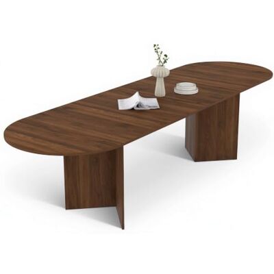 IDMarket Table à Manger Extensible Ovale Marthe 6-12 Personnes Noyer 200-300 cm IDMarket Table à Manger Extensible Ovale Marthe 6-12 Personnes Noyer 200-300 cm