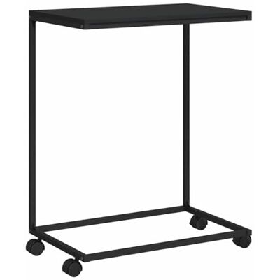 vidaXL Table d'Appoint avec Roues Table Basse Meuble de Rangement Meuble de Salle de Séjour Intérieur Noir 55x35x70 cm Bois d'Ingénierie vidaXL Table d'Appoint avec Roues Table Basse Meuble de Rangement Meuble de Salle de Séjour Intérieur Noir 55x35x70 cm Bois d'Ingénierie