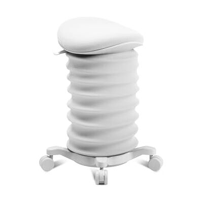 Topstar Sitness 4D Tabouret de bureau dynamique à roulettes certifié EGR Blanc Tabouret de bureau ergonomique Hauteur réglable Renforce le dos Soulage les disques intervertébraux Topstar Sitness 4D Tabouret de bureau dynamique à roulettes certifié EGR Blanc Tabouret de bureau ergonomique Hauteur réglable Renforce le dos Soulage les disques intervertébraux