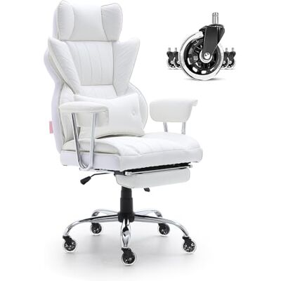 VEVOR Fauteuil de bureau inclinable, blanc, taille unique VEVOR Fauteuil de bureau inclinable, blanc, taille unique