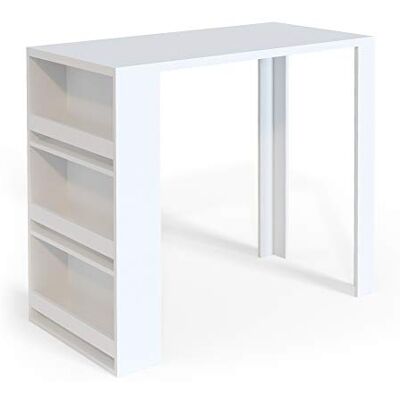 Vicco Table de bar, Blanc, 57x117cm Vicco Table de bar, Blanc, 57x117cm