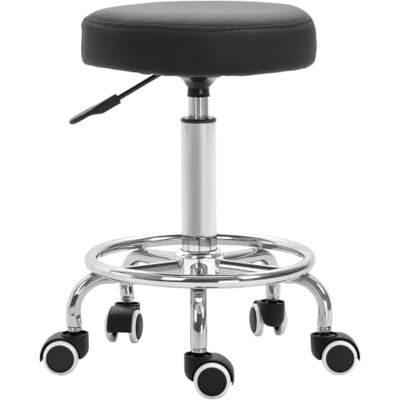 Vinsetto Tabouret à Roulettes de Massage Hauteur Réglable 50-64 cm Noir Tabouret de Massage, Assise Rembourrée, Chaise de Travail à Roulettes Pivotant 360°, pour Tatouage Vinsetto Tabouret à Roulettes de Massage Hauteur Réglable 50-64 cm Noir Tabouret de Massage, Assise Rembourrée, Chaise de Travail à Roulettes Pivotant 360°, pour Tatouage