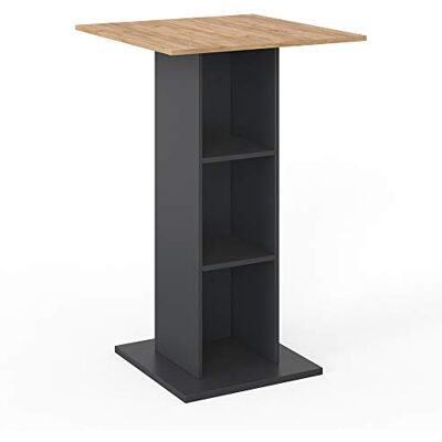 Vicco Table de bar "Rodeo", Anthracite, 70x70cm, utilisable comme table haute, gain de place pour les petits espaces Vicco Table de bar "Rodeo", Anthracite, 70x70cm, utilisable comme table haute, gain de place pour les petits espaces
