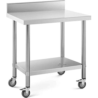 Royal Catering RCAT-80/60-WS Table en acier inoxydable avec roulettes et inclinaison 60 x 80 cm Charge maximale 135 kg Table de travail avec roulettes Table de travail sur roulettes Roulettes Royal Catering RCAT-80/60-WS Table en acier inoxydable avec roulettes et inclinaison 60 x 80 cm Charge maximale 135 kg Table de travail avec roulettes Table de travail sur roulettes Roulettes