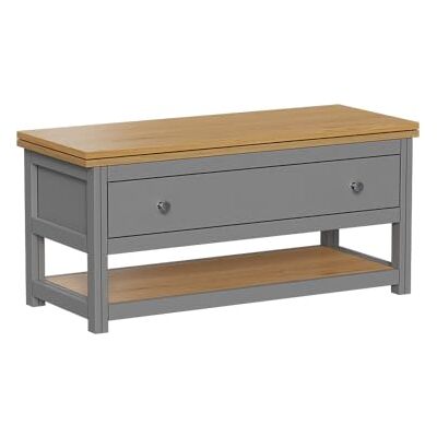 Vicco Table basse "Vikla", anthracite/chêne, 100x40cm avec plateau de table rabattable, hauteur réglable pour une utilisation comme bureau ou table à manger Vicco Table basse "Vikla", anthracite/chêne, 100x40cm avec plateau de table rabattable, hauteur réglable pour une utilisation comme bureau ou table à manger