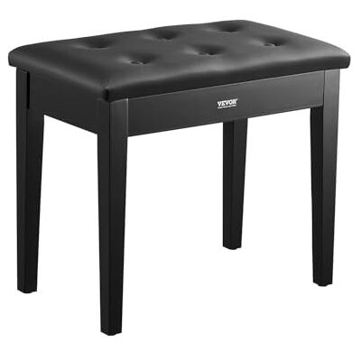 VEVOR Banc de Piano 560x350x485 mm Tabouret de Piano avec Coussin Rembourré Haute Densité, Banquette Siège de Piano en Bois, Compartiment de Banc de Rangement pour Livres de Musique, Chambre à Coucher VEVOR Banc de Piano 560x350x485 mm Tabouret de Piano avec Coussin Rembourré Haute Densité, Banquette Siège de Piano en Bois, Compartiment de Banc de Rangement pour Livres de Musique, Chambre à Coucher