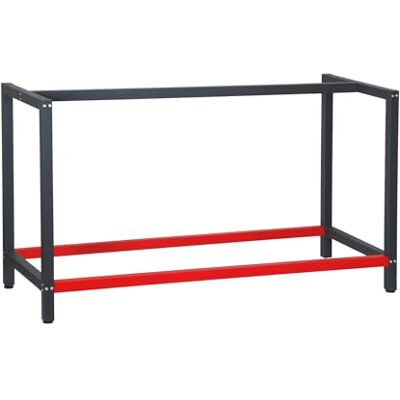 WilTec Pied d’établi 150x57x81 cm Acier Anthracite Rouge Support Table de travail Emballage Atelier Dépôt WilTec Pied d’établi 150x57x81 cm Acier Anthracite Rouge Support Table de travail Emballage Atelier Dépôt