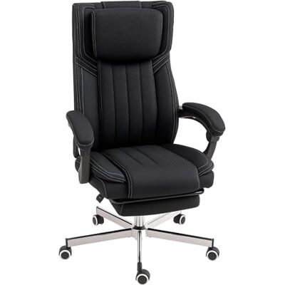 Vinsetto Chaise Bureau Fauteuil de Bureau Chaise Ergonomique Hauteur réglable Dossier inclinable accoudoirs Repose-Pieds et Appui-tête siège à roulettes pivotantes 65x61x105-113cm Noir Vinsetto Chaise Bureau Fauteuil de Bureau Chaise Ergonomique Hauteur réglable Dossier inclinable accoudoirs Repose-Pieds et Appui-tête siège à roulettes pivotantes 65x61x105-113cm Noir