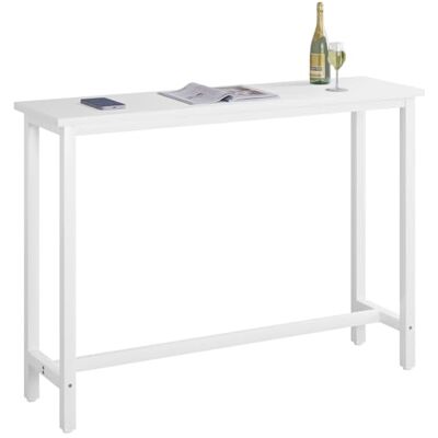 WOLTU BT30ws Table de bar Table de bistrot avec cadre en métal Aggloméré Plateau 140x40x100cm, Blanc WOLTU BT30ws Table de bar Table de bistrot avec cadre en métal Aggloméré Plateau 140x40x100cm, Blanc
