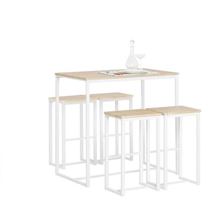 SoBuy Table de bar et tabourets pour petit déjeuner Table haute compacte pour cuisine et salle à manger Peu encombrant Pour petits appartements, balcon, jardin ou îlot de cuisine Finition bois SoBuy Table de bar et tabourets pour petit déjeuner Table haute compacte pour cuisine et salle à manger Peu encombrant Pour petits appartements, balcon, jardin ou îlot de cuisine Finition bois