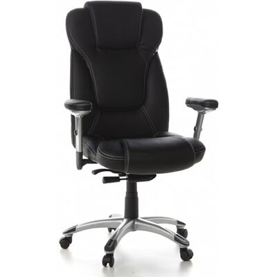 hjh OFFICE EMBASSY 200 Chaise de bureau en cuir fin Noir hjh OFFICE EMBASSY 200 Chaise de bureau en cuir fin Noir