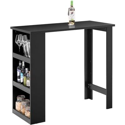SoBuy Table de Bar Haute de Cuisine Table Mange Debout pour Petits Espaces, Bar pour Cuisine, Salon, Bureau ou Bar à Café Noire 112 x 57 x 106 cm FWT17-II-SCH SoBuy Table de Bar Haute de Cuisine Table Mange Debout pour Petits Espaces, Bar pour Cuisine, Salon, Bureau ou Bar à Café Noire 112 x 57 x 106 cm FWT17-II-SCH