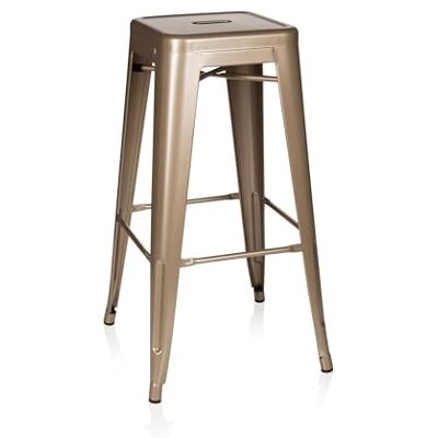 hjh OFFICE 645013 Tabouret de Bar VANTAGGIO High Métal Or, Tabouret Industriel Haut, empilable hjh OFFICE 645013 Tabouret de Bar VANTAGGIO High Métal Or, Tabouret Industriel Haut, empilable
