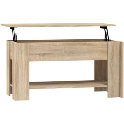 vidaXL Table Basse Table de Salon Table d'Appoint Meuble de Salle de Séjour Bout de Canapé Intérieur 101x49x52 cm Chêne Sonoma Bois d'Ingénierie vidaXL Table Basse Table de Salon Table d'Appoint Meuble de Salle de Séjour Bout de Canapé Intérieur 101x49x52 cm Chêne Sonoma Bois d'Ingénierie