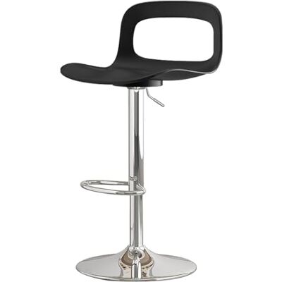 GYYDXXFC Tabourets de bar en métal avec rotation libre à 360°, chaise confortable, chaise de salle de conférence, forte capacité de charge, événements intérieurs et extérieurs (pieds argentés + noir GYYDXXFC Tabourets de bar en métal avec rotation libre à 360°, chaise confortable, chaise de salle de conférence, forte capacité de charge, événements intérieurs et extérieurs (pieds argentés + noir