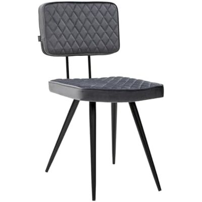 Kick Collection Chaise de salle à manger Toby Gris foncé Moderne et de haute qualité Tissu velours et métal Disponible dans de nombreuses couleurs Kick Collection Chaise de salle à manger Toby Gris foncé Moderne et de haute qualité Tissu velours et métal Disponible dans de nombreuses couleurs