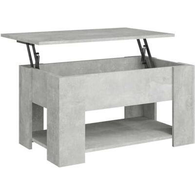 vidaXL Table Basse Table de Salon Table d'Appoint Bout de Canapé Meuble de Salon Salle de Séjour 79x49x41 cm Bois d'Ingénierie Gris Béton vidaXL Table Basse Table de Salon Table d'Appoint Bout de Canapé Meuble de Salon Salle de Séjour 79x49x41 cm Bois d'Ingénierie Gris Béton