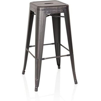 hjh OFFICE 645035 Tabouret de Bar VANTAGGIO High Métal Noir/Or, Tabouret Industriel Haut, empilable hjh OFFICE 645035 Tabouret de Bar VANTAGGIO High Métal Noir/Or, Tabouret Industriel Haut, empilable