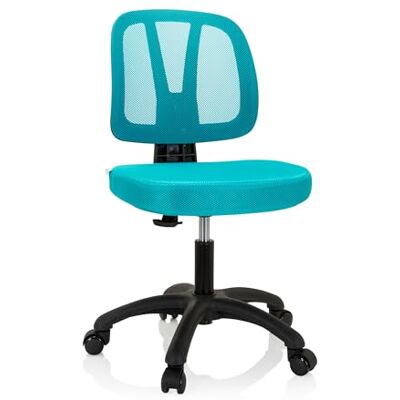 hjh OFFICE Kid YU 200 736423 Chaise de bureau pour enfant en maille avec dossier respirant Turquoise hjh OFFICE Kid YU 200 736423 Chaise de bureau pour enfant en maille avec dossier respirant Turquoise