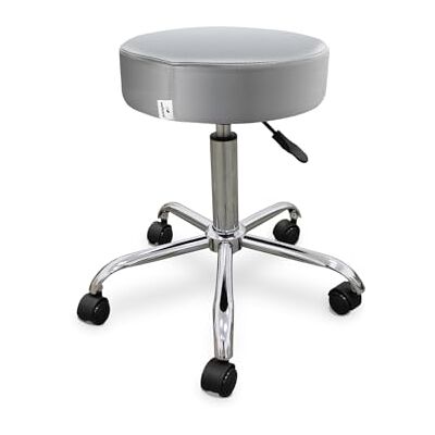 QUIRUMED WELLCORE Tabouret à roulettes autobloquantes Hauteur réglable Usage professionnel Structure résistante Argenté QUIRUMED WELLCORE Tabouret à roulettes autobloquantes Hauteur réglable Usage professionnel Structure résistante Argenté