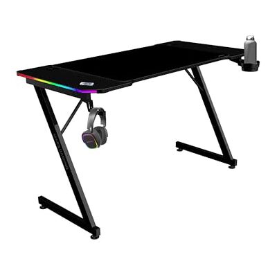 Mars Gaming MARSGAMING MGD-X120RGB Bureau de jeu ergonomique, éclairage ARGB avec télécommande, surface en fibre de carbone, tapis de souris XXL, porte-casque et porte-gobelet, gestion des câbles, bureau de jeu Mars Gaming MARSGAMING MGD-X120RGB Bureau de jeu ergonomique, éclairage ARGB avec télécommande, surface en fibre de carbone, tapis de souris XXL, porte-casque et porte-gobelet, gestion des câbles, bureau de jeu