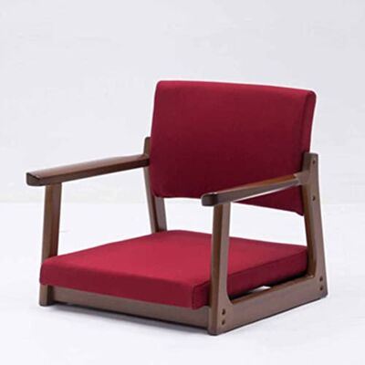 HHTTXXYY Chaise de sol portable, chaise de sol japonaise sans pieds avec dossier de baie vitrée, chaise paresseuse avec accoudoirs, chaise tatami japonaise portable, chaises de méditation en bois HHTTXXYY Chaise de sol portable, chaise de sol japonaise sans pieds avec dossier de baie vitrée, chaise paresseuse avec accoudoirs, chaise tatami japonaise portable, chaises de méditation en bois