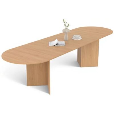 IDMarket Table à Manger Extensible Ovale Marthe 6-12 Personnes Bois façon hêtre 200-300 cm IDMarket Table à Manger Extensible Ovale Marthe 6-12 Personnes Bois façon hêtre 200-300 cm