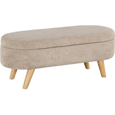 HOMCOM Banc Banquette 2 en 1 Bout de Lit 110L x 40P x 43H cm Beige HOMCOM Banc Banquette 2 en 1 Bout de Lit 110L x 40P x 43H cm Beige