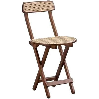 YHKJLYH Cocina Chaise pliante portable en rotin tissé en bambou avec dossier, chaise haute moderne et simple, capacité de charge 100 kg pour maison, café, salle à manger, comptoir, tabourets YHKJLYH Cocina Chaise pliante portable en rotin tissé en bambou avec dossier, chaise haute moderne et simple, capacité de charge 100 kg pour maison, café, salle à manger, comptoir, tabourets