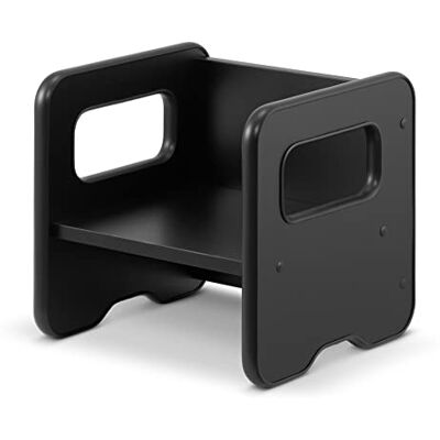 defiPad Tabouret pour enfants Fauteuil élégant double face Chaise en bois pour enfants Chaise convertible en table Noir defiPad Tabouret pour enfants Fauteuil élégant double face Chaise en bois pour enfants Chaise convertible en table Noir