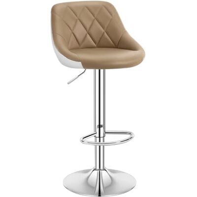WOLTU 1 X Tabouret de Bar en Cuir synthétique Assise Hauteur réglable,Kaki Blanc BH30kk-1 WOLTU 1 X Tabouret de Bar en Cuir synthétique Assise Hauteur réglable,Kaki Blanc BH30kk-1