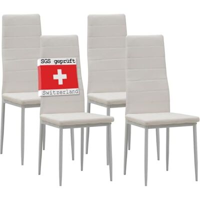 Albatros 2552 MILANO Lot de 4 chaises, blanc Albatros 2552 MILANO Lot de 4 chaises, blanc
