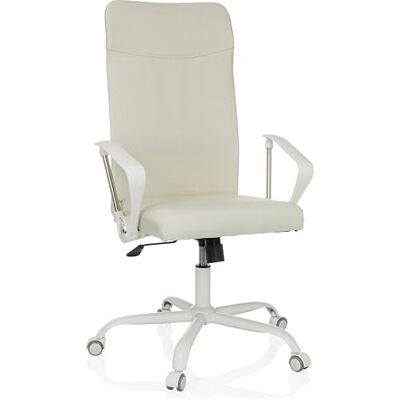 hjh OFFICE STRYKA W Chaise de bureau pivotante respirante avec dossier extra haut, mécanisme à bascule et soutien lombaire rembourré, beige hjh OFFICE STRYKA W Chaise de bureau pivotante respirante avec dossier extra haut, mécanisme à bascule et soutien lombaire rembourré, beige