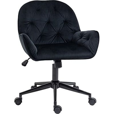 Vinsetto Chaise de Bureau, Fauteuil de Bureau en Aspect Velours, siège pivotant à 360°, réglable en Hauteur, Dossier Arrondi Chaise Ergonomique Charge 120 kg pour Chambre, Salon, Noir Vinsetto Chaise de Bureau, Fauteuil de Bureau en Aspect Velours, siège pivotant à 360°, réglable en Hauteur, Dossier Arrondi Chaise Ergonomique Charge 120 kg pour Chambre, Salon, Noir