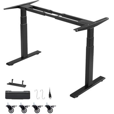 VEVOR Structure de bureau réglable en hauteur électrique avec double moteur, cadre de table extensible de 100 à 180 cm, mémoire à 3 niveaux de hauteur, assise à pied, pour studio et bureau VEVOR Structure de bureau réglable en hauteur électrique avec double moteur, cadre de table extensible de 100 à 180 cm, mémoire à 3 niveaux de hauteur, assise à pied, pour studio et bureau