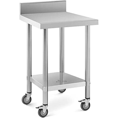 Royal Catering RCAT-60/60-WS Table de travail Avec rebord 60 x 60 cm Capacité de charge 120 kg Table plan de travail Table de travail atelier Royal Catering RCAT-60/60-WS Table de travail Avec rebord 60 x 60 cm Capacité de charge 120 kg Table plan de travail Table de travail atelier