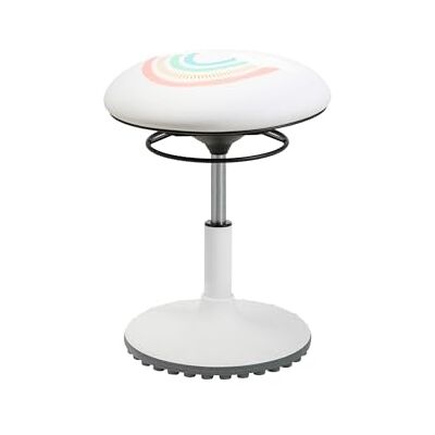 Topstar Living Chair Move Kids Tabouret réglable en hauteur avec siège pivotant Hauteur d'assise de 39 à 47 cm Motif arc-en-ciel Topstar Living Chair Move Kids Tabouret réglable en hauteur avec siège pivotant Hauteur d'assise de 39 à 47 cm Motif arc-en-ciel