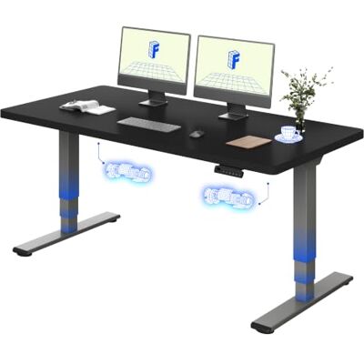 FLEXISPOT Bureau Assis Debout 160x80, Double Moteur, Plateau Monobloc FLEXISPOT Bureau Assis Debout 160x80, Double Moteur, Plateau Monobloc