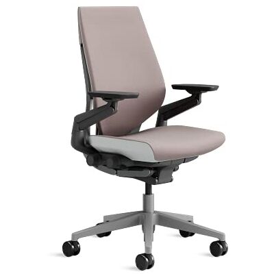 Steelcase Chaise de bureau ergonomique réglable en hauteur avec support lombaire et accoudoirs réglables, rembourrage confortable en tissu gris/orange Steelcase Chaise de bureau ergonomique réglable en hauteur avec support lombaire et accoudoirs réglables, rembourrage confortable en tissu gris/orange