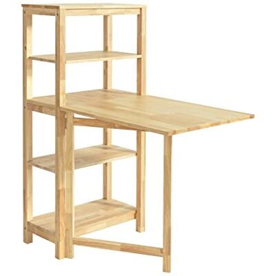 SoBuy FWT70-N klappbarer Esszimmertisch mit Regal Esstisch aus Kautschukholz Klapptisch Küchentisch Schreibtisch Holztisch für Küche, Esszimmer BHT ca.: 98x126x60cm SoBuy FWT70-N klappbarer Esszimmertisch mit Regal Esstisch aus Kautschukholz Klapptisch Küchentisch Schreibtisch Holztisch für Küche, Esszimmer BHT ca.: 98x126x60cm